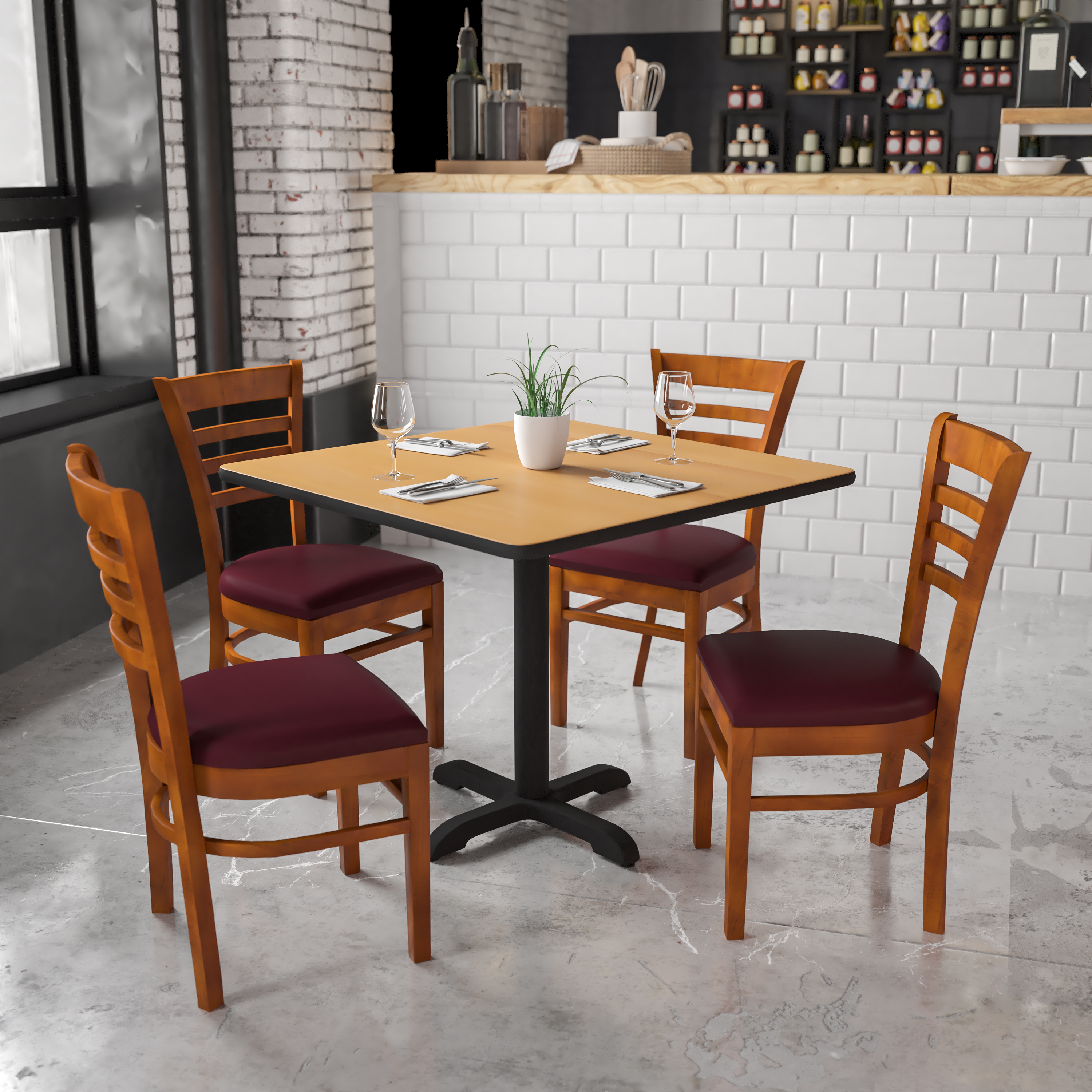 Flash Furniture, XU-DGW0005LAD-CHY-BURV-GG, Restaurant Chairs