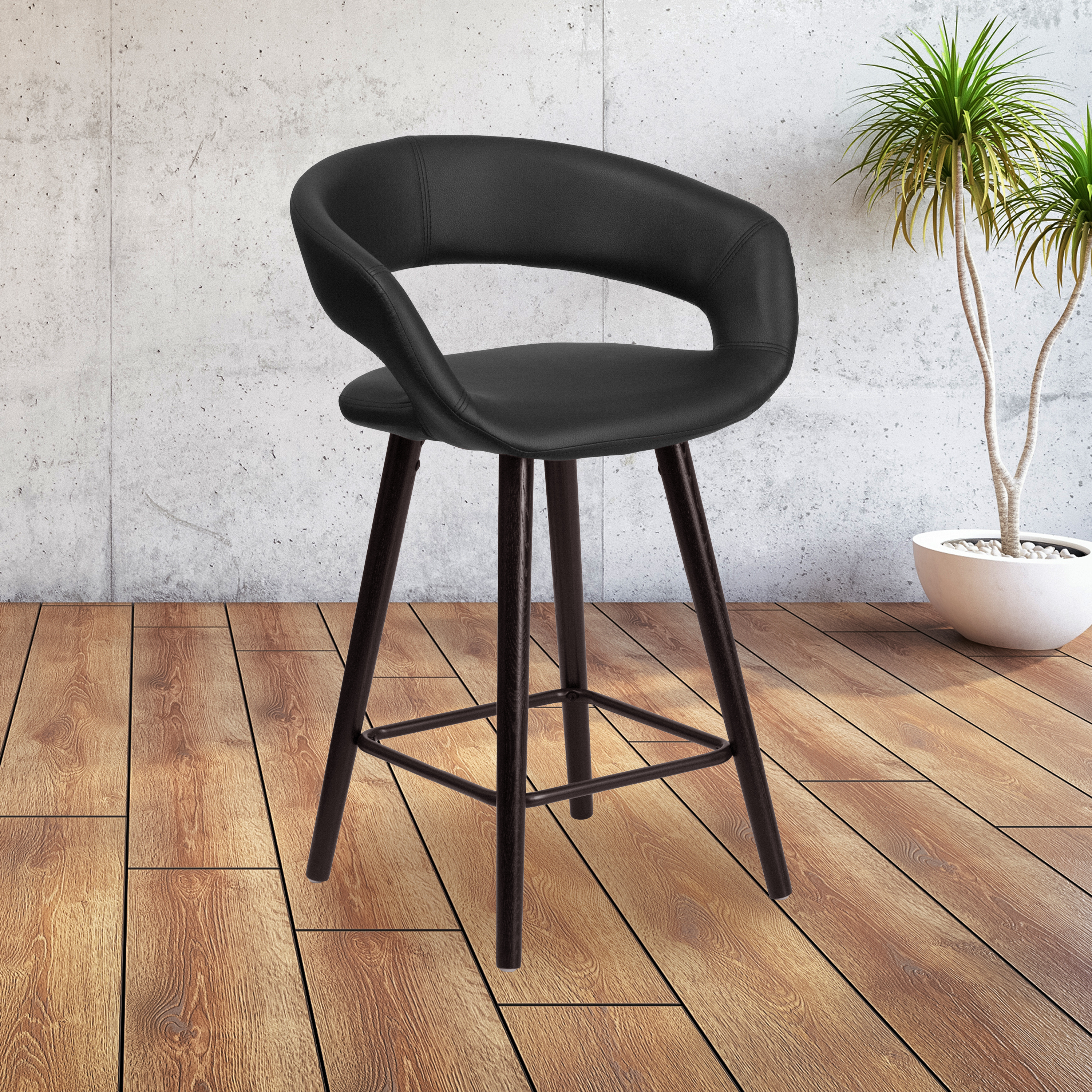 Flash Furniture, CH-152561-BK-VY-GG, Residential Barstools