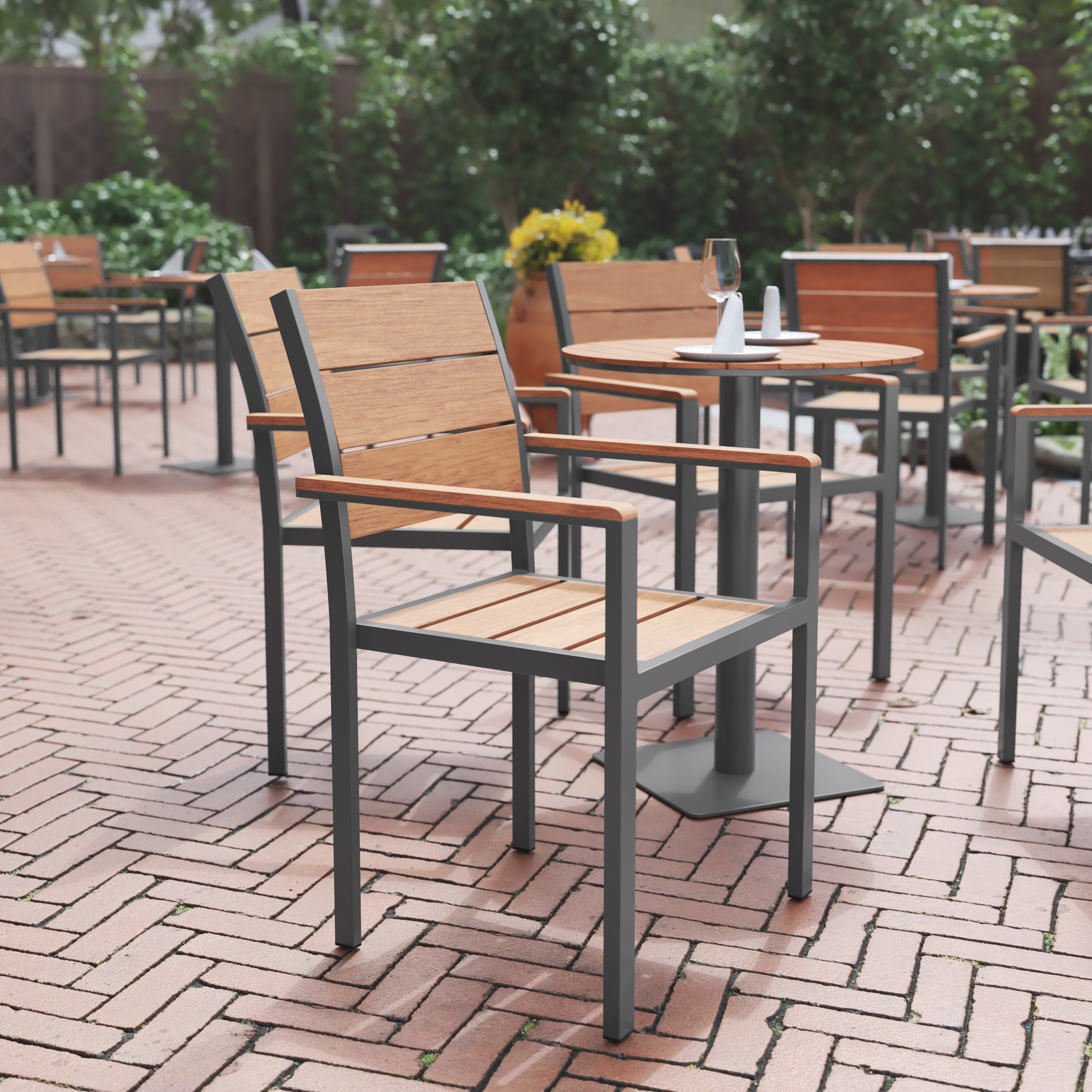 Flash Furniture, SB-CA108-WA-NAT-GG, Patio Chairs