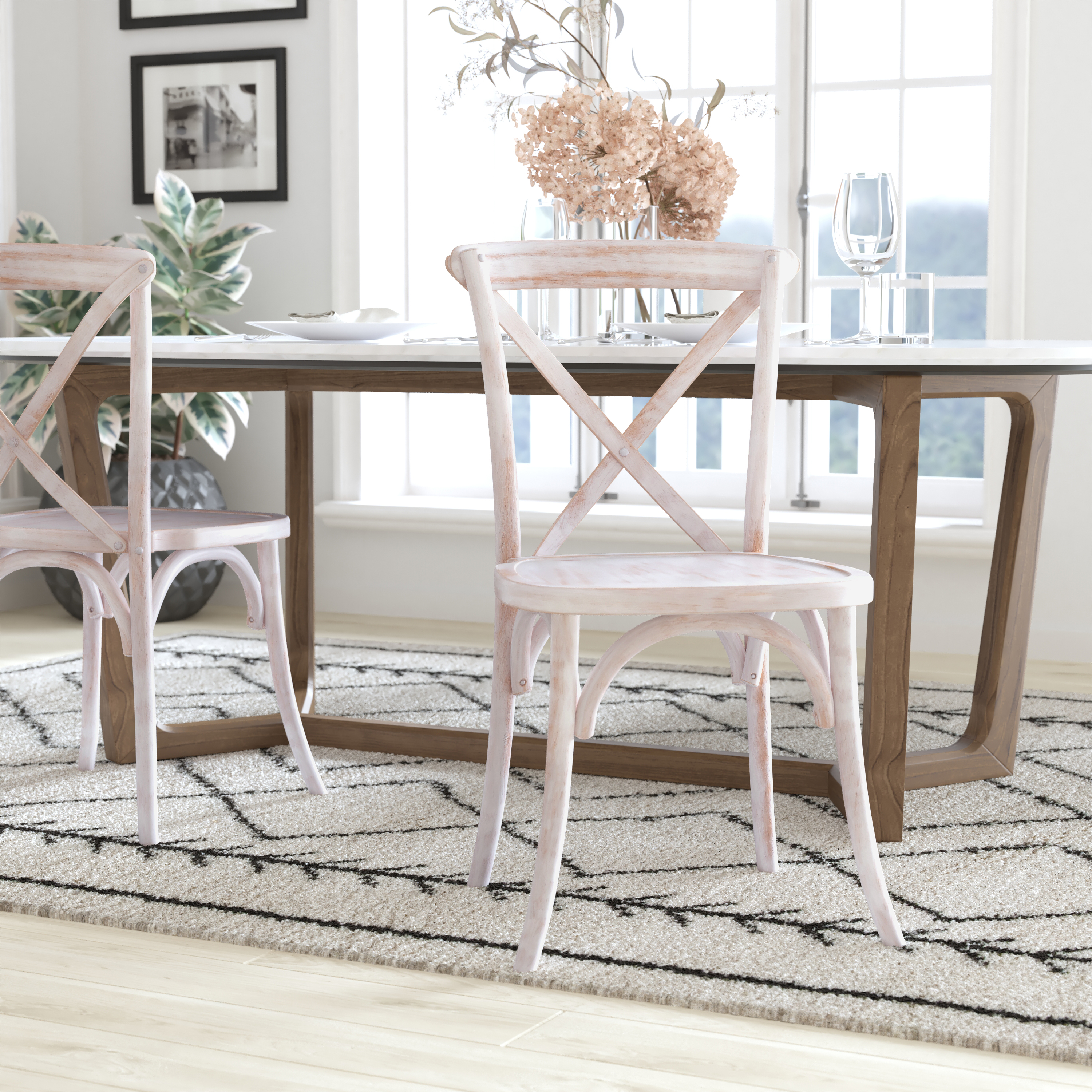 Flash Furniture, X-BACK-LW, Accent Chairs - Nonupholstered