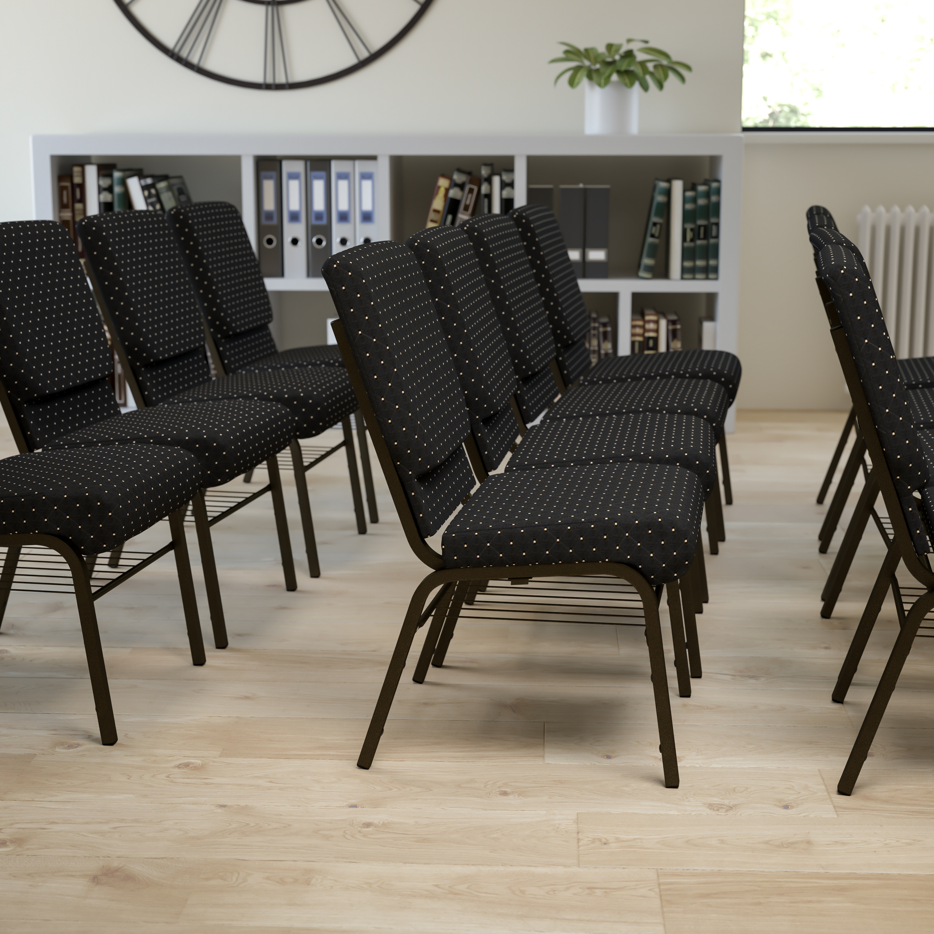 Flash Furniture, XU-CH-60096-BK-BAS-GG, Banquet/Church Stack Chairs