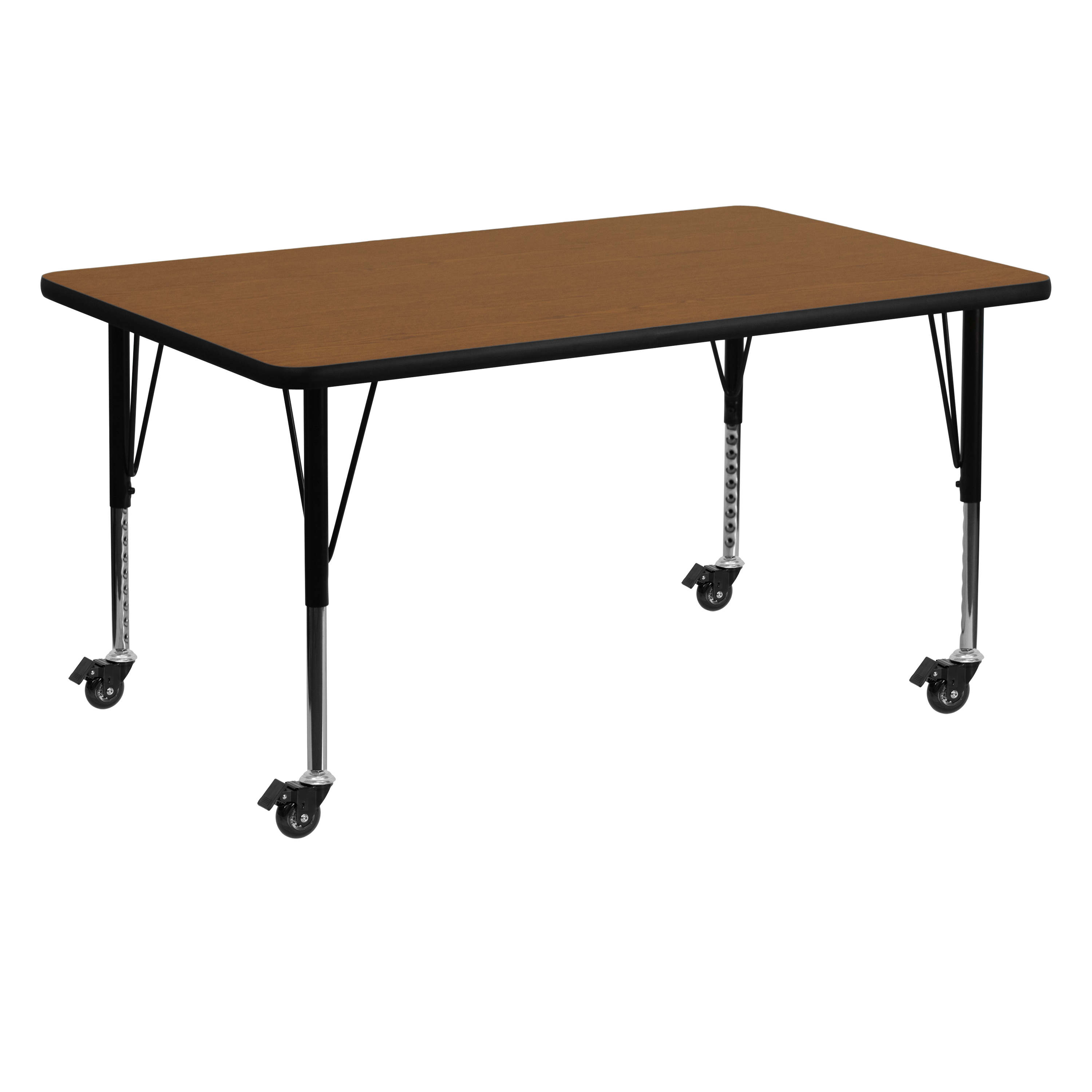 Flash Furniture, XU-A3060-REC-OAK-H-P-CAS-GG, Activity Tables