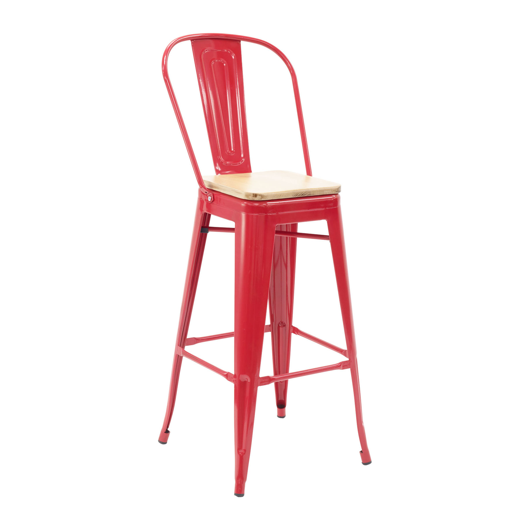 Florida Seating, IND BARSTOOL RED GR1, Bar Stool, Indoor