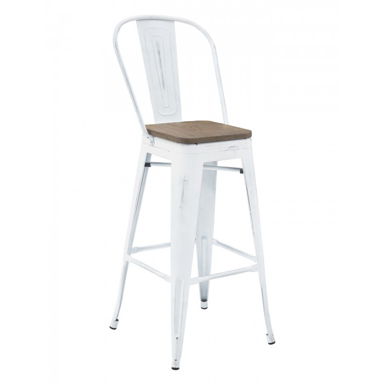 Florida Seating, IND BARSTOOL WHITE WASHED WS, Bar Stool, Indoor