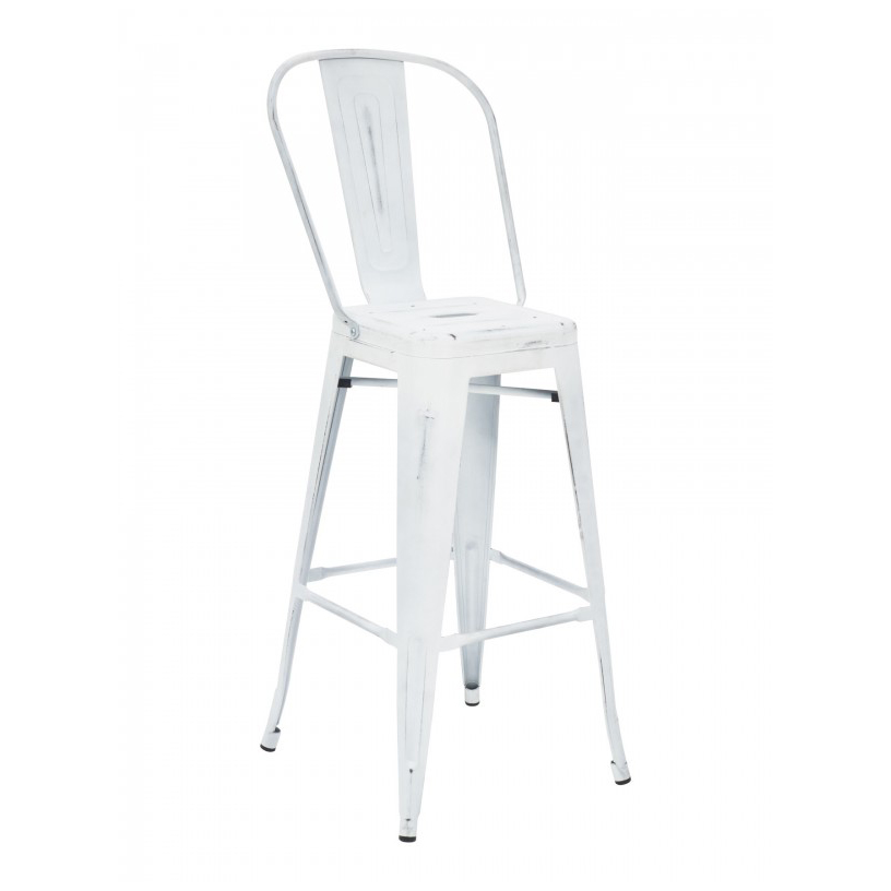 Florida Seating, IND BARSTOOL WHITE WASHED, Bar Stool, Indoor