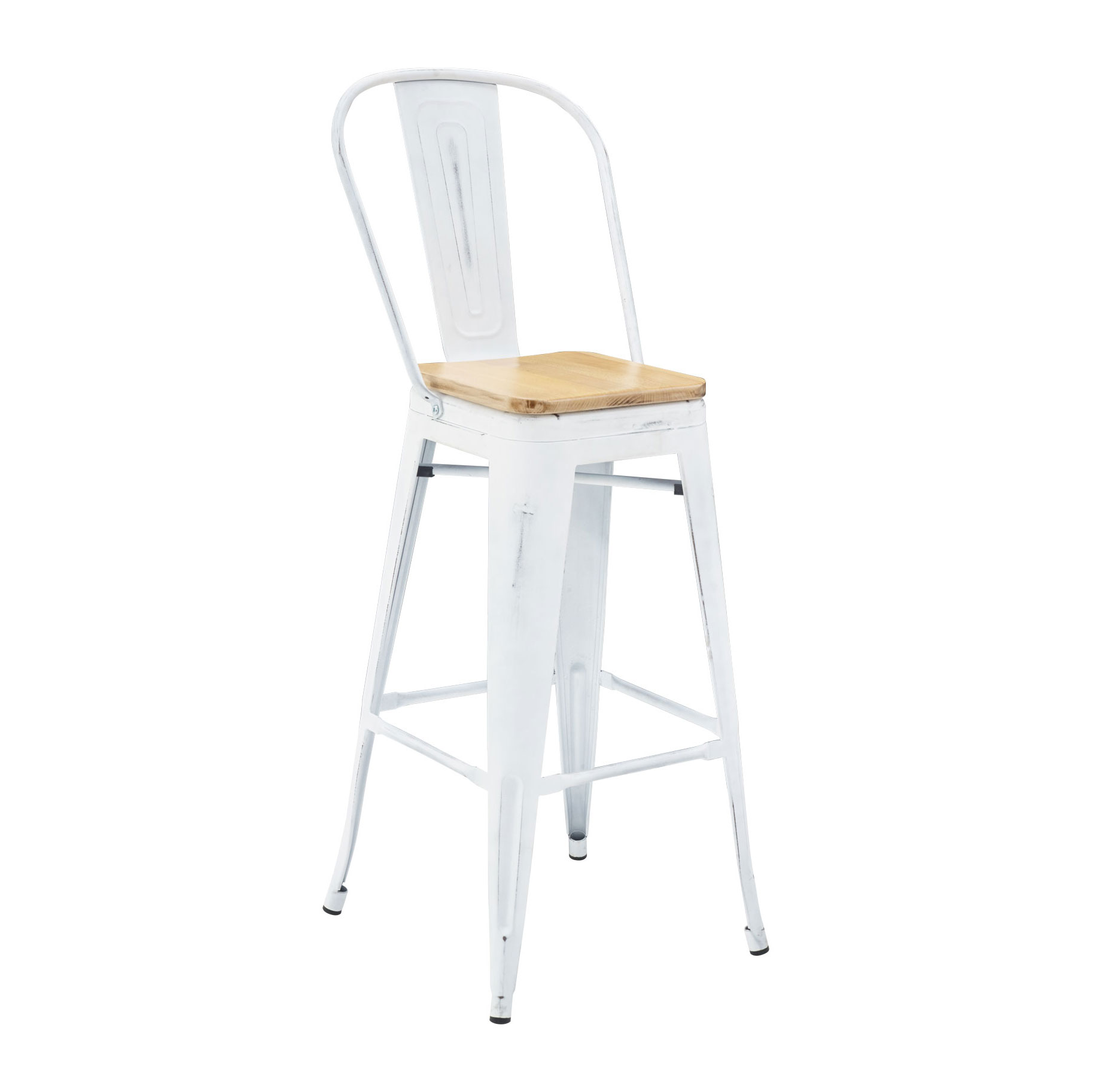 Florida Seating, IND BARSTOOL WHITE WASHED GR1, Bar Stool, Indoor