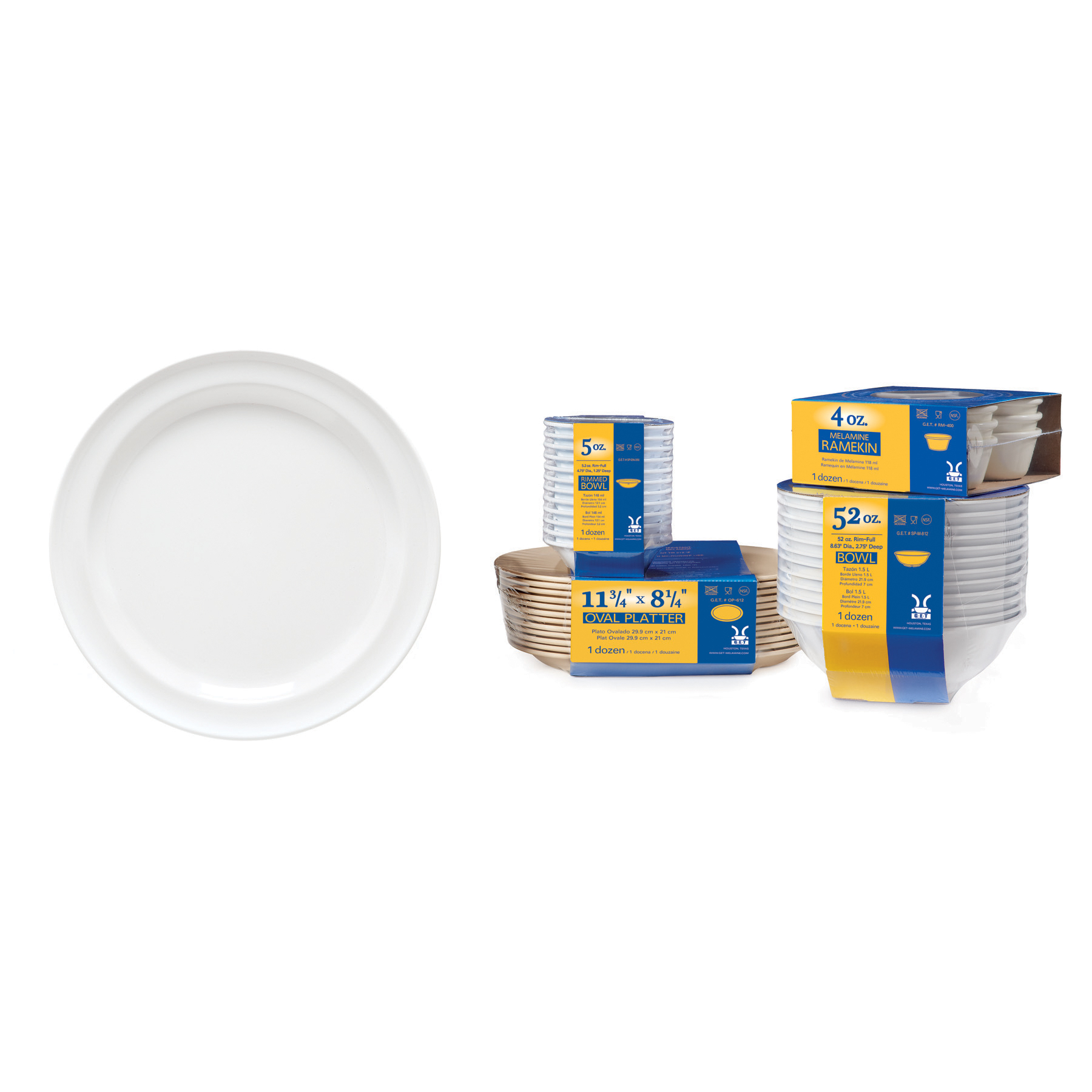 GET Enterprises, SP-DP-509-W, Plate, Plastic