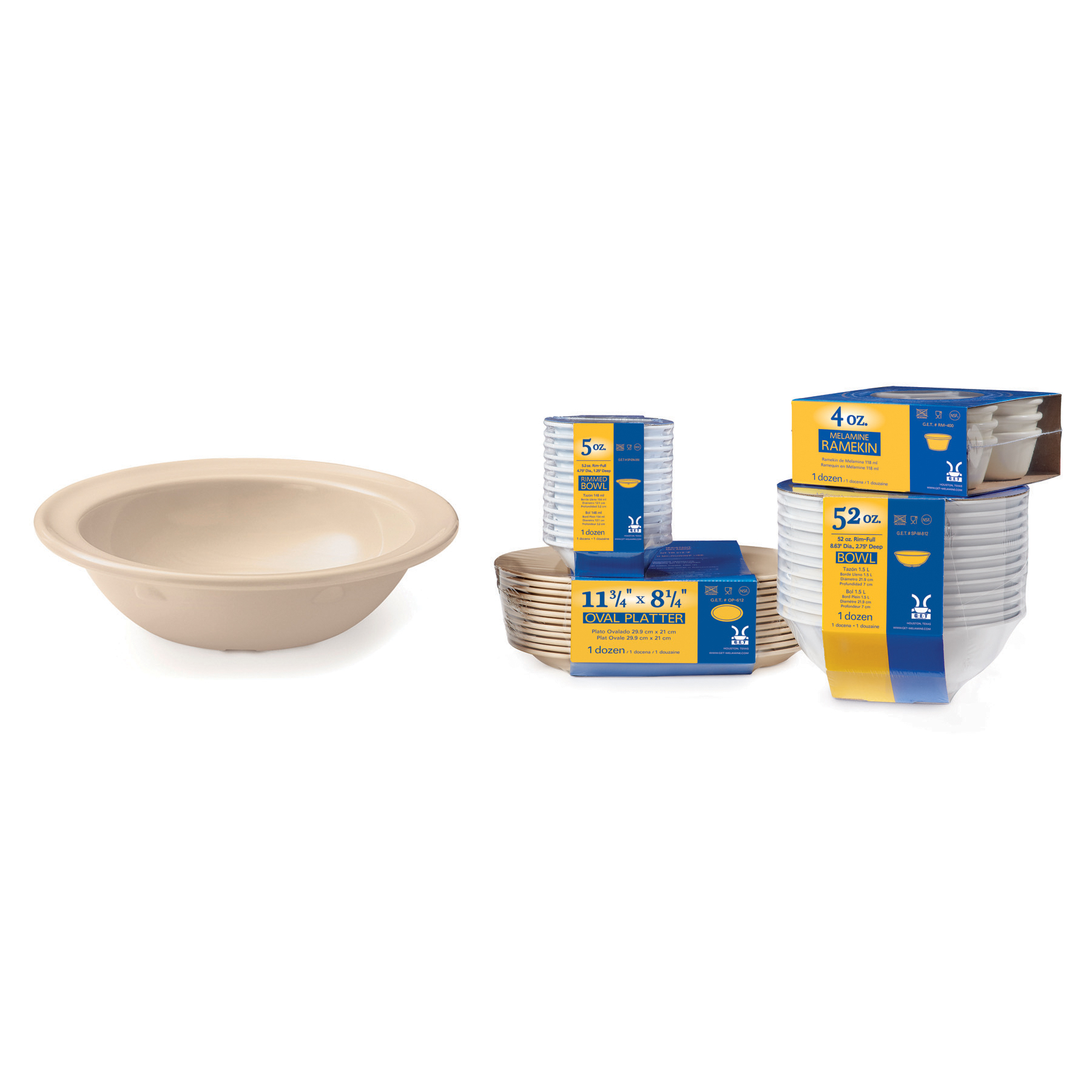 GET Enterprises, SP-DN-350-T, Fruit Dish, Plastic