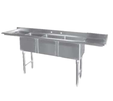 GSW USA, SE15153DB, Sink, (3) Three Compartment
