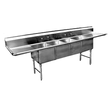 GSW USA, SE16204D18, Sink, (4) Four Compartment