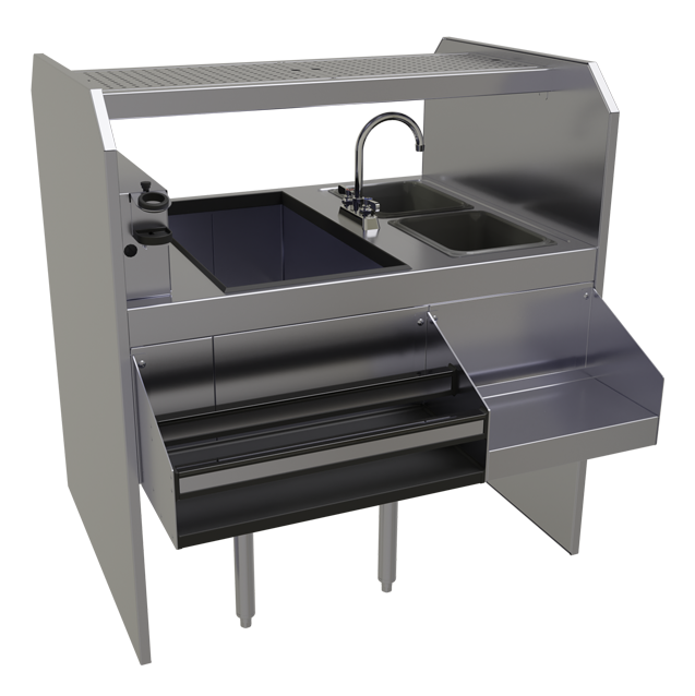 Glastender, PSA-42R, Cocktail Stations, Stainless Steel