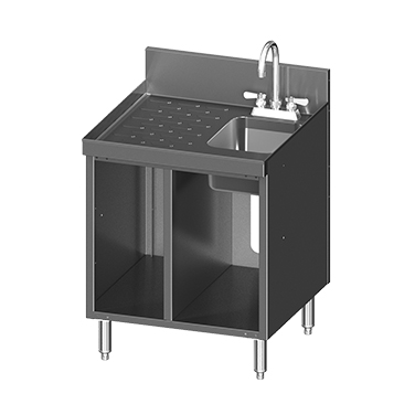 Glastender, C-SC-24R-LD, Underbar Waste Cabinet, Wet & Dry