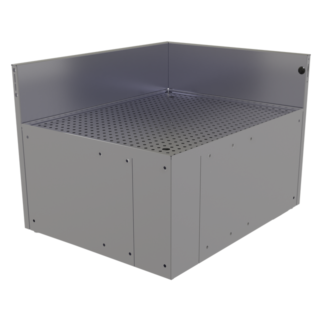 Glastender, CIR-24/30R, Underbar Inside Rectangle Corner Drainboard