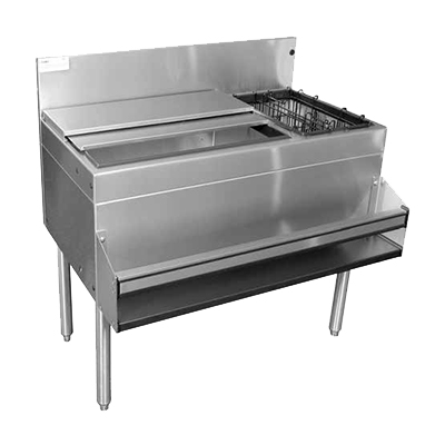 Glastender, CBB-36L-CP10, Underbar Ice Bin/Cocktail Station, Bottle Well Bin