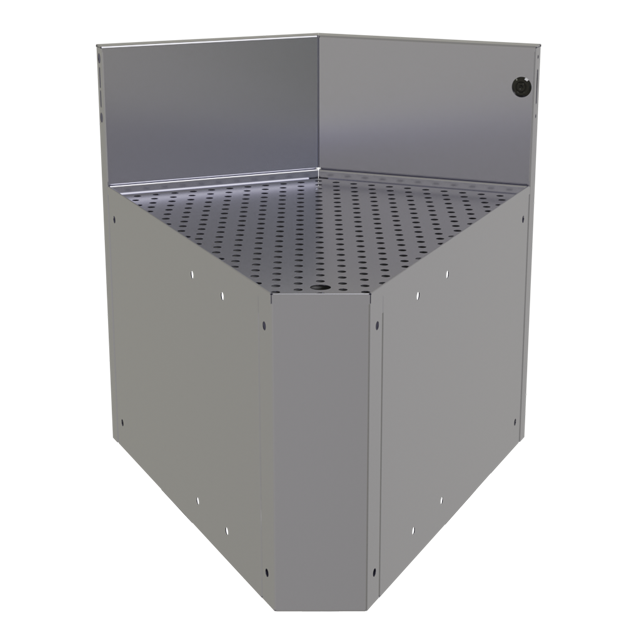 Glastender, CIWB-45, Underbar Inside Wedge Corner Drainboard