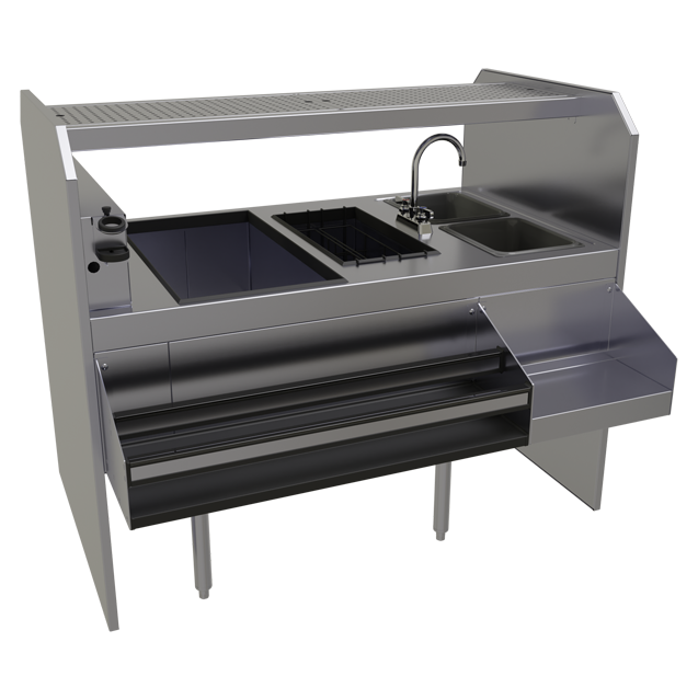 Glastender, PSA-54R, Cocktail Stations, Stainless Steel