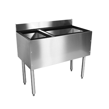 Glastender, C-CBA-36L-CP10, Underbar Ice Bin/Cocktail Station, Bottle Well Bin