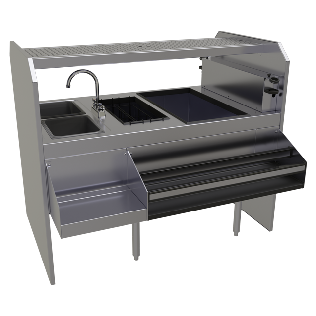 Glastender, PSA-54L, Cocktail Stations, Stainless Steel