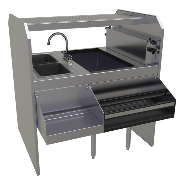 Glastender, PSA-42L, Cocktail Stations, Stainless Steel