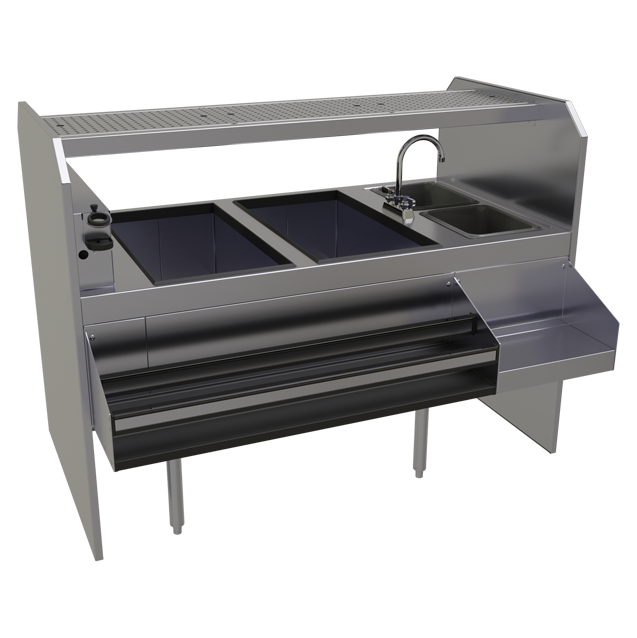 Glastender, PSA-60R, Cocktail Stations, Stainless Steel