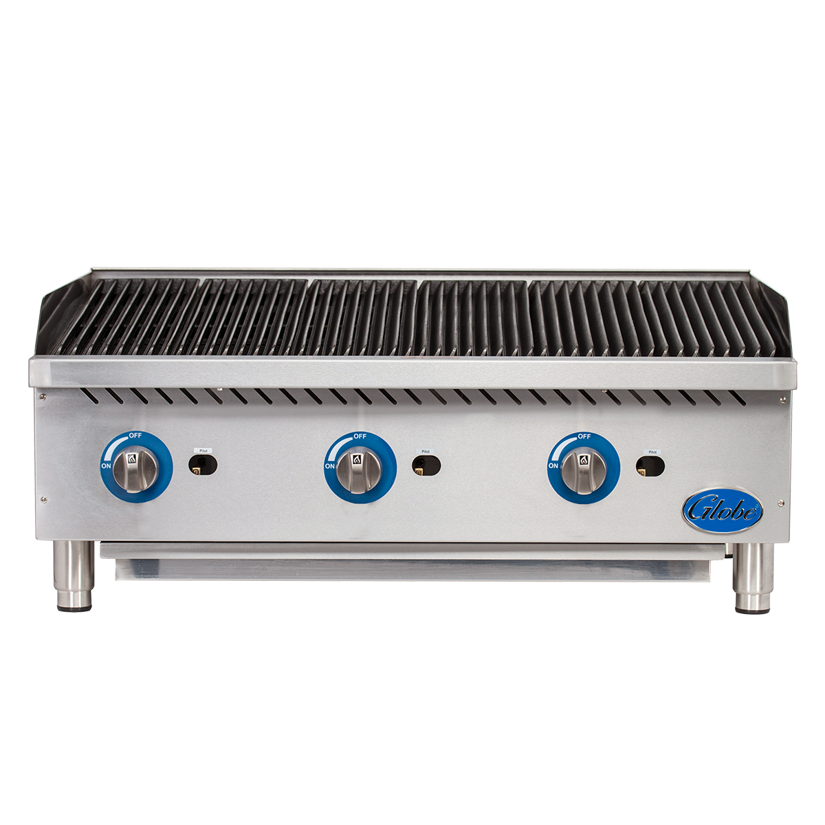 Globe, GCB36G-RK, Charbroiler, Gas, Countertop, Heavy-Duty, 36.0 Inch