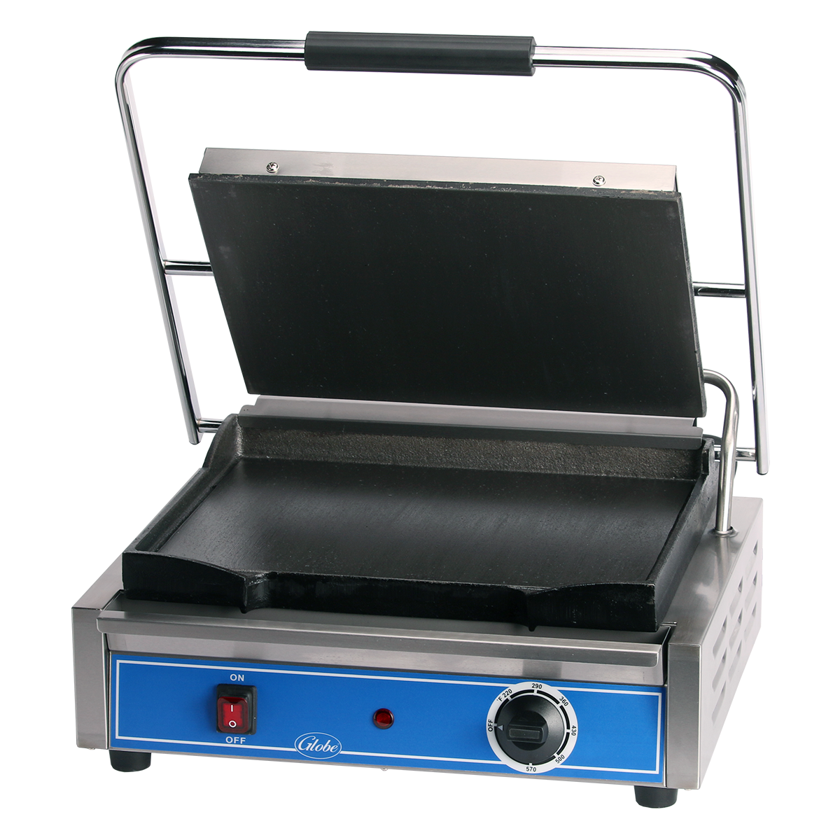 Globe, GSG1410, Sandwich / Panini Grill, 120V, Electric, Smooth