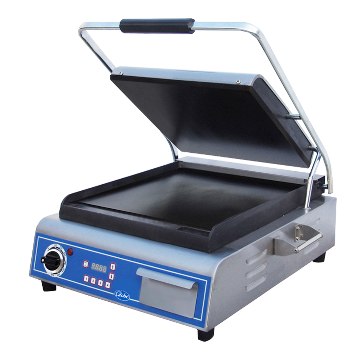 Globe, GSG14D, Sandwich / Panini Grill, 120V, Electric, Smooth