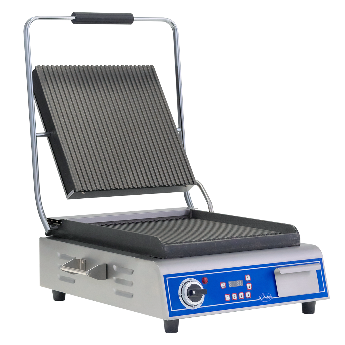 Globe, GPG14D, Sandwich / Panini Grill, 120V, Electric, 14.0 Inch