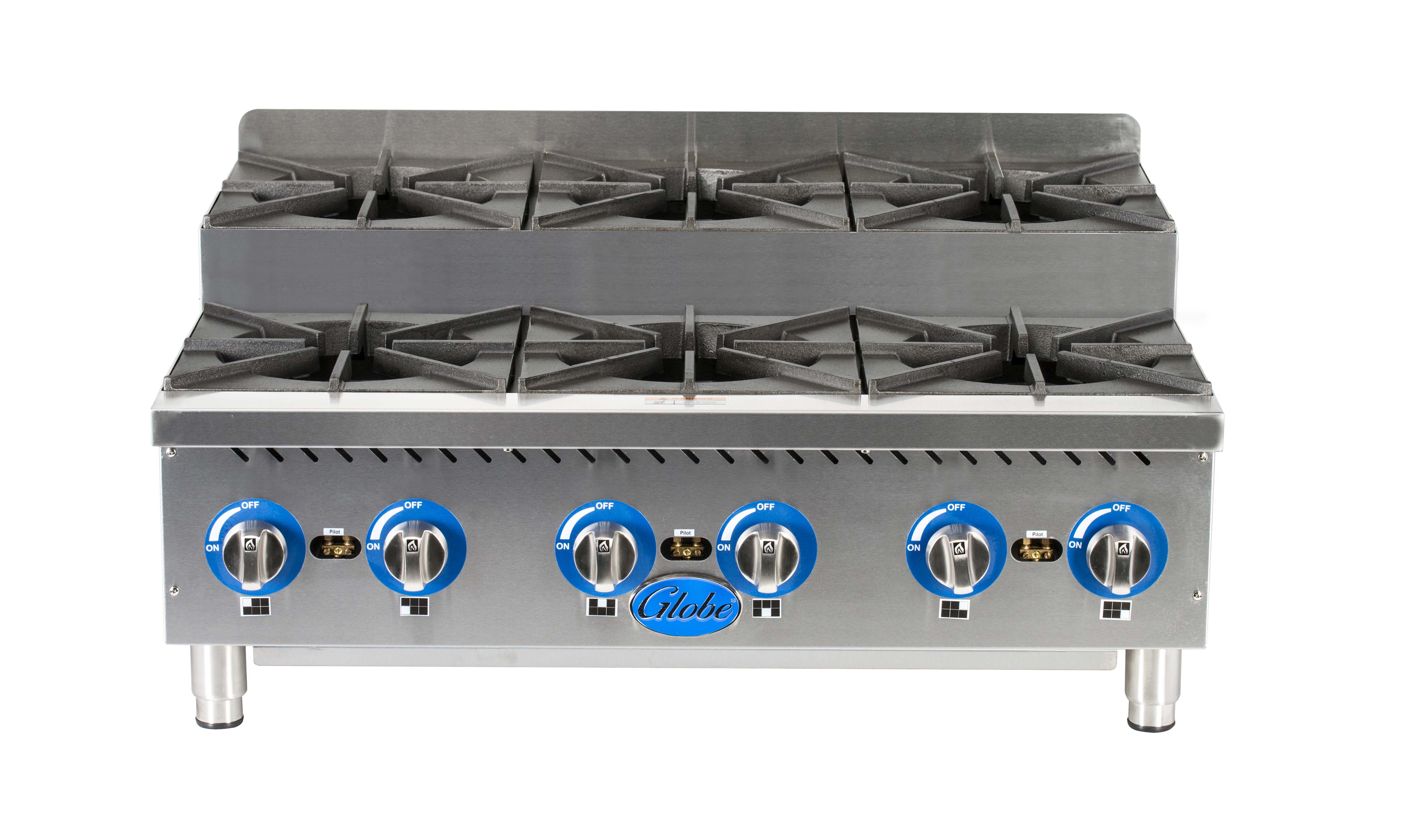 Globe, GHPSU636G, Hotplate, Countertop, Gas, 6, 36.0 Inch