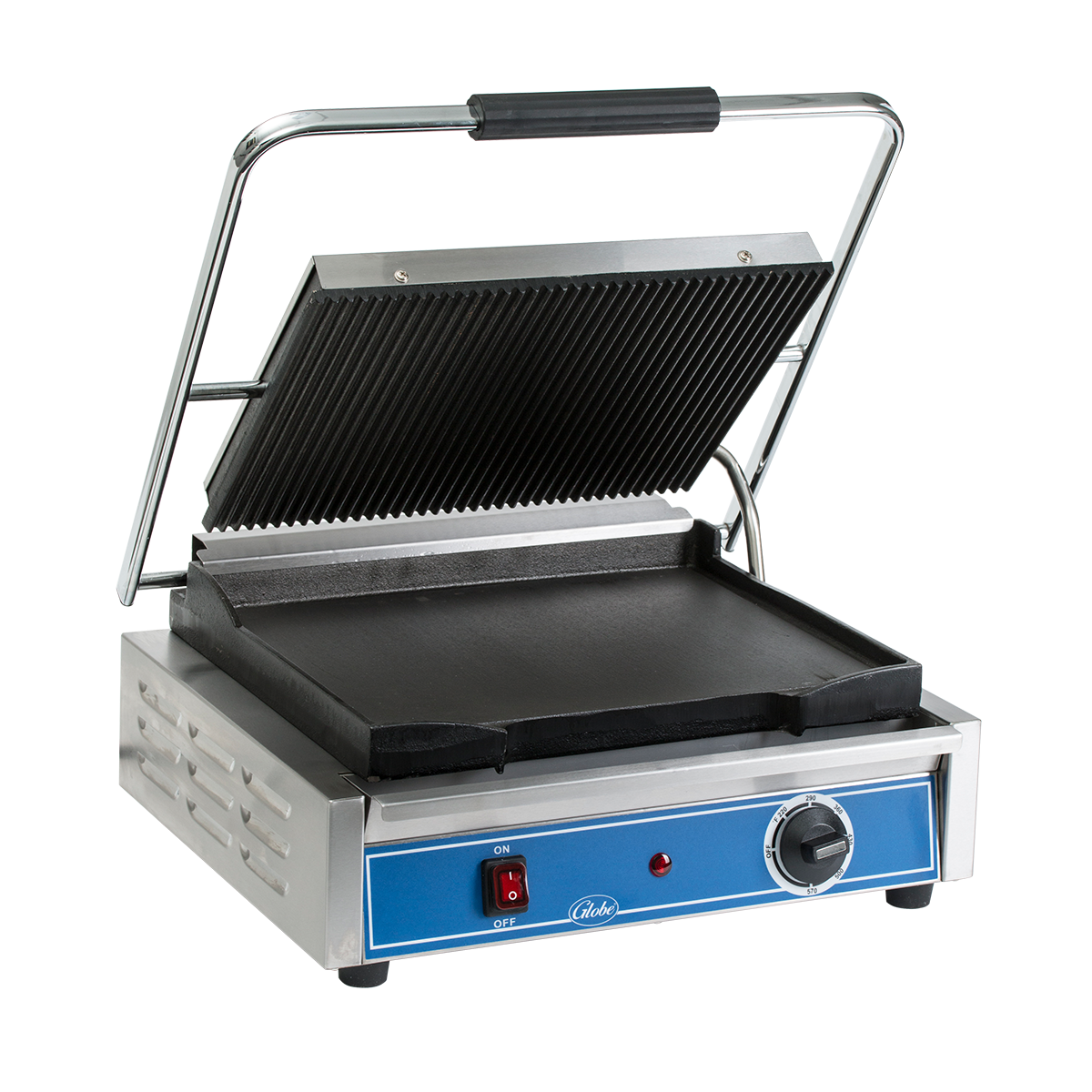 Globe, GPGS1410, Sandwich / Panini Grill, 120V, Electric, 14.0 Inch