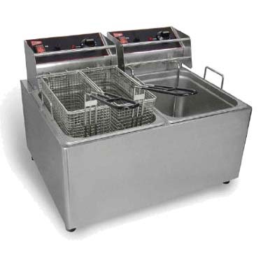Grindmaster-Cecilware, EL2X15, Fryer, Electric, Countertop, Split Pot