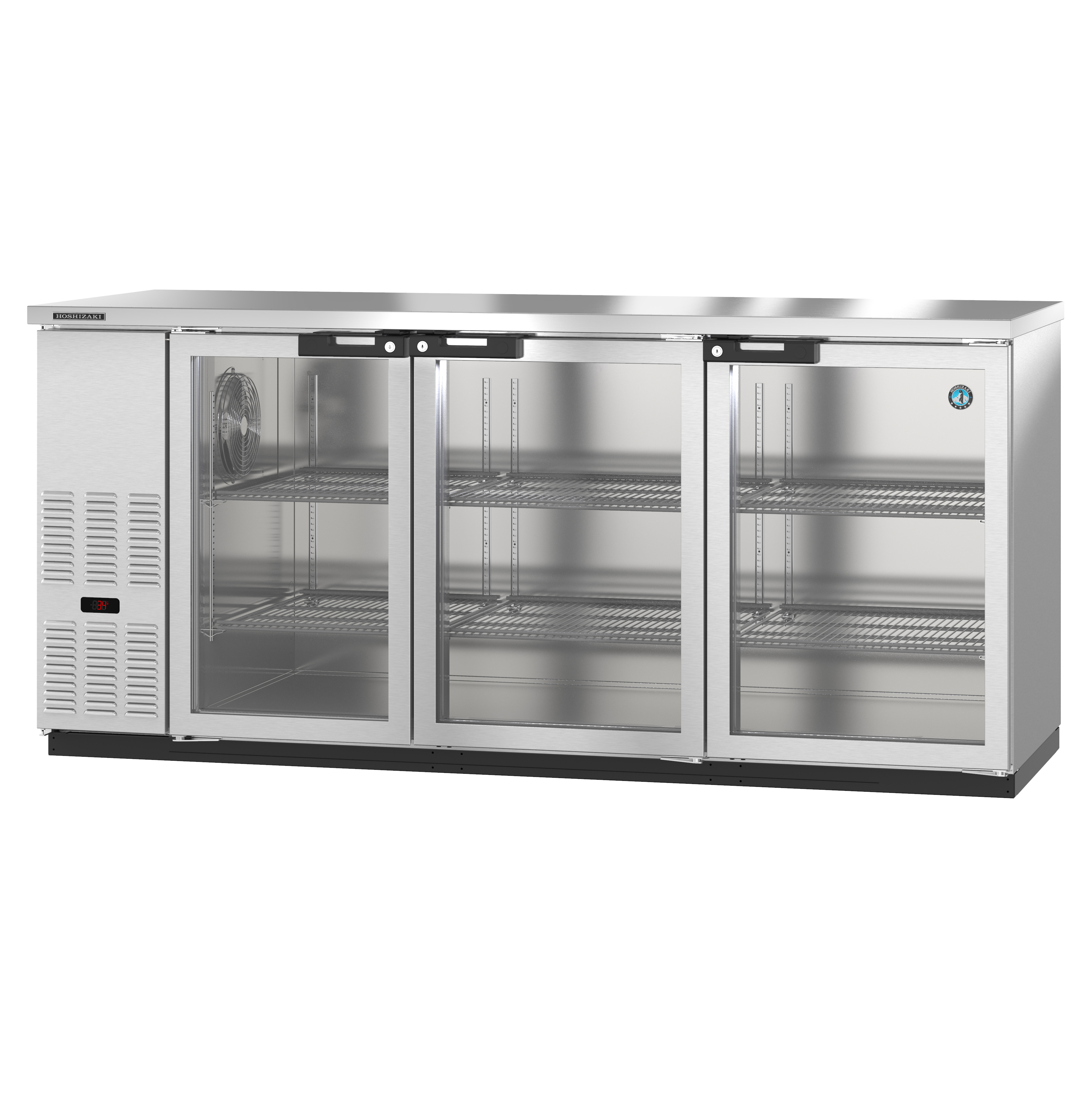 Hoshizaki, BB80-G-S, Bar Refrigerator, 3 Swinging Solid Doors