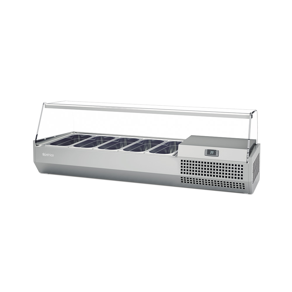 Infrico, ICT-VIP1330B1/3GLASSTOP, Pizza Ingredient Display Case