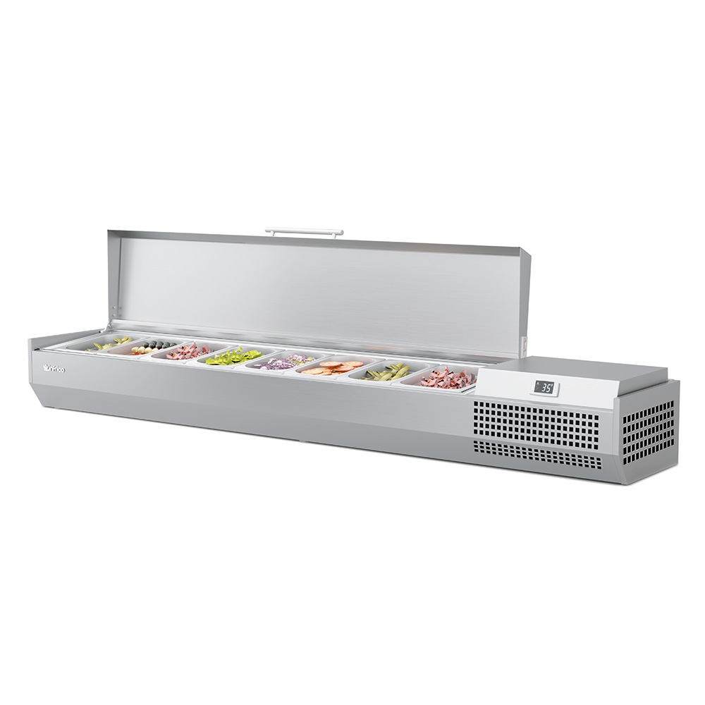 Infrico, ICT-VIP1740B1/3SOLIDLID, Pizza Ingredient Display Case