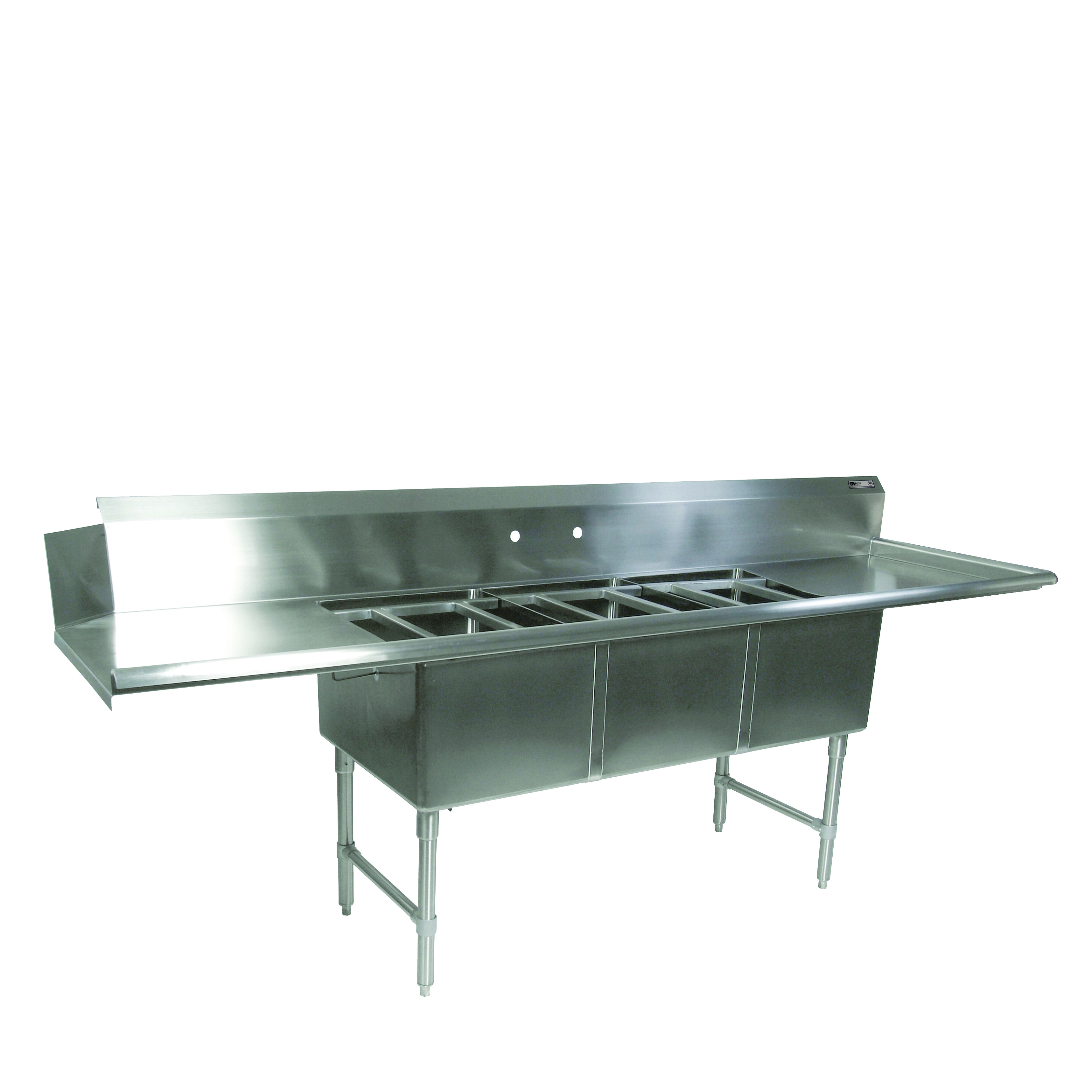 John Boos, DT3PB18244-2D24R, Dishtable, With Potsinks
