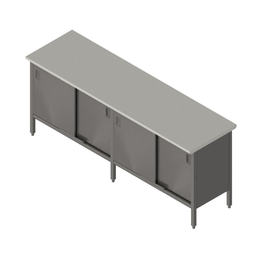 John Boos, EBSS6-3084, Work Table, Cabinet Base Sliding Doors