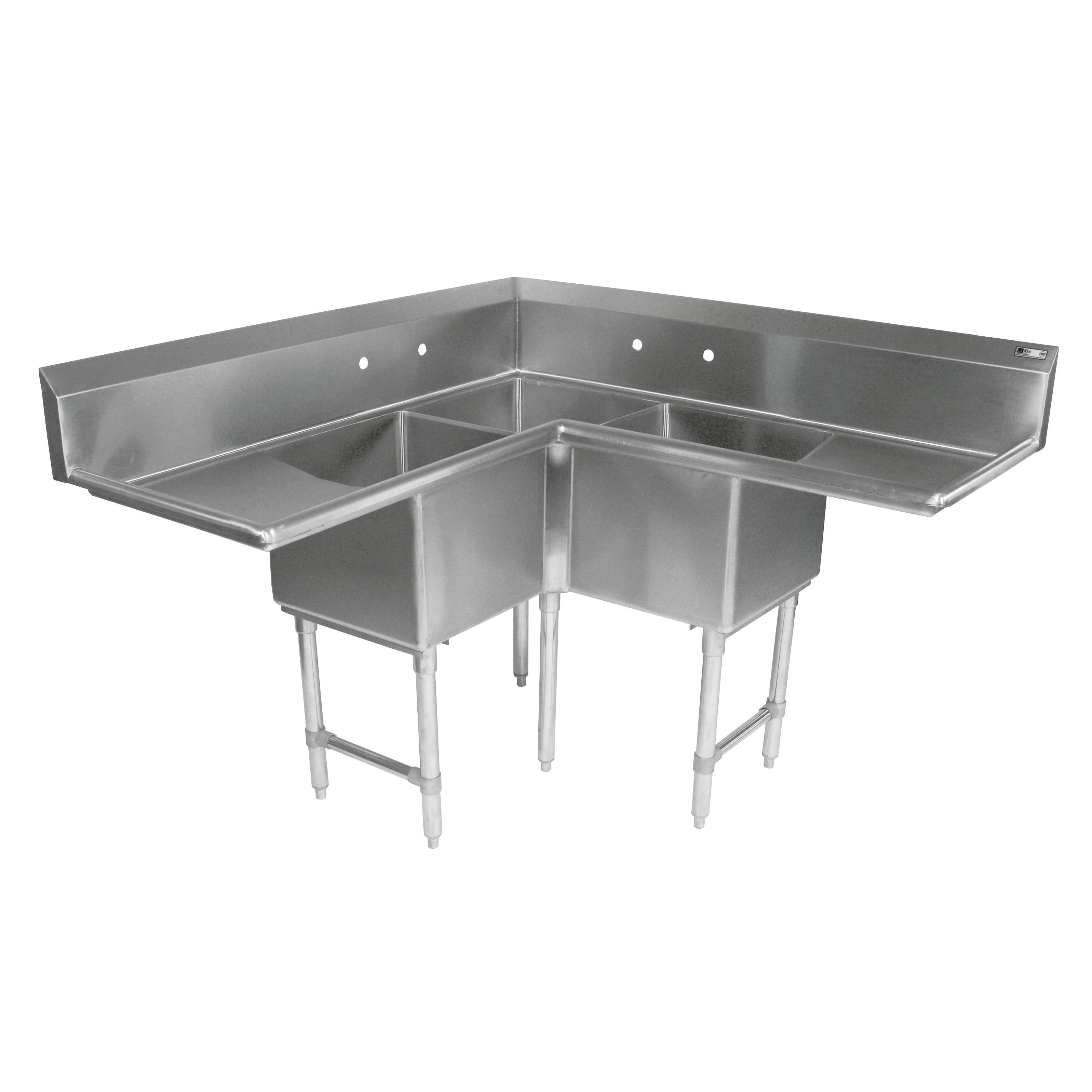 John Boos, 3PBCS20-2D24, Sink, Corner, Compartment