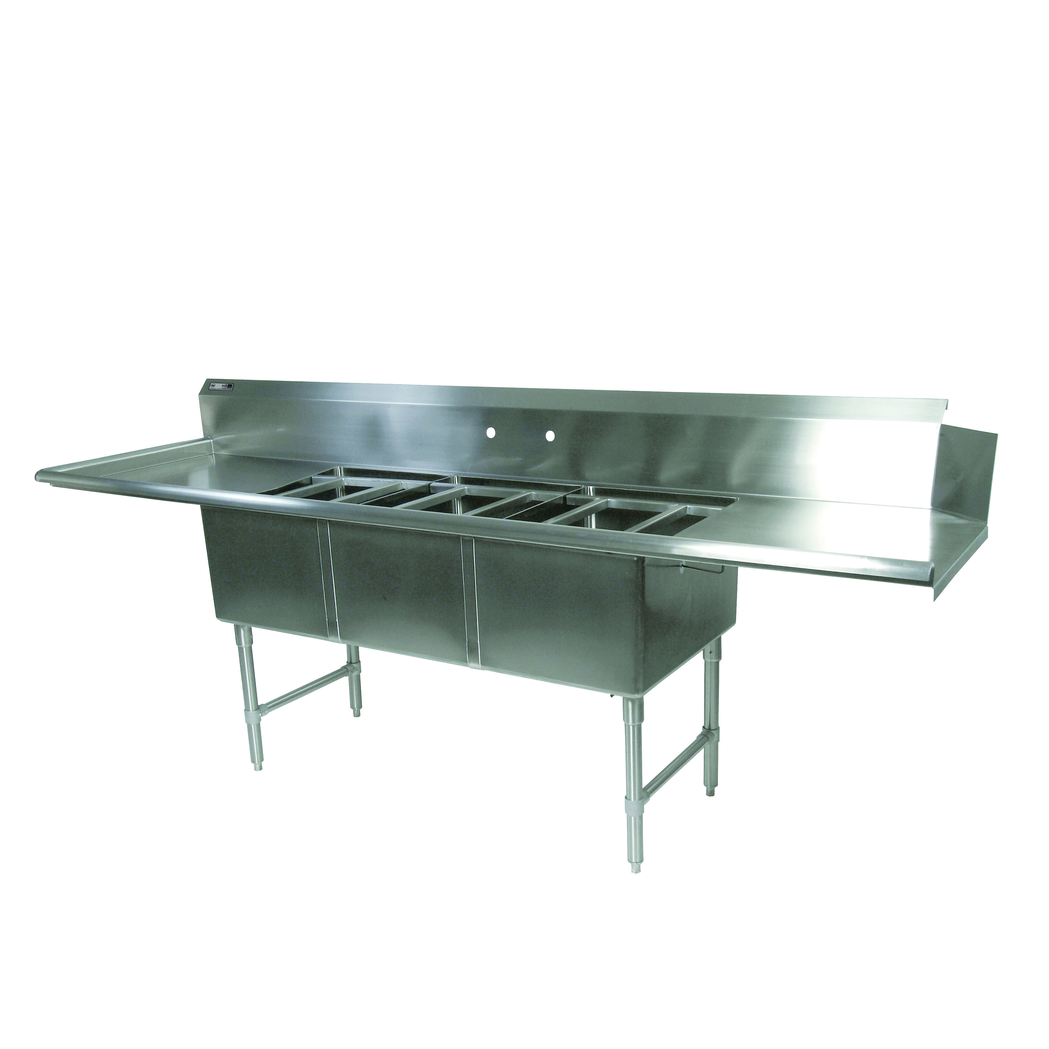 John Boos, DT3PB244-2D24L, Dishtable, With Potsinks