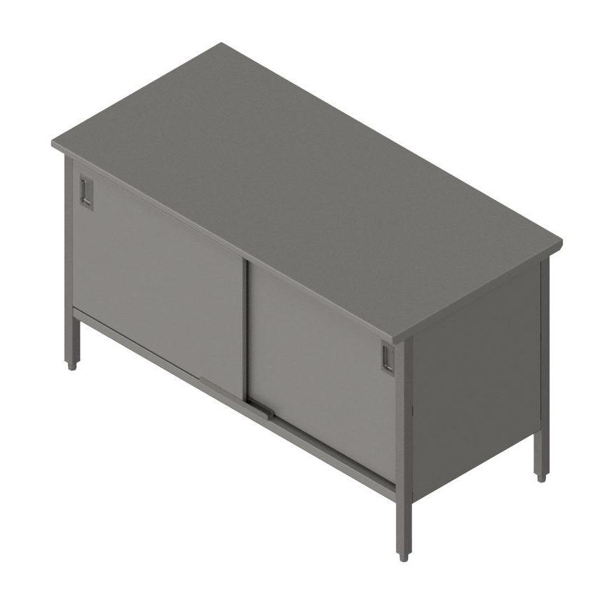 John Boos, EBSS6-2472, Work Table, Cabinet Base Sliding Doors