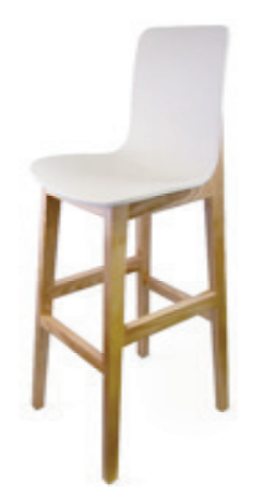 JustChair Manufacturing, U90230-NAT-GRY-BVS, Bar Stool, Indoor