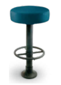 JustChair Manufacturing, M42330X-BLK-COM, Bar Stool, Indoor