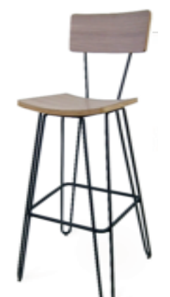 JustChair Manufacturing, U90530-PS-WHT-GR1, Bar Stool, Indoor