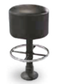 JustChair Manufacturing, M42330X-BARREL-BLK-COM, Bar Stool, Indoor