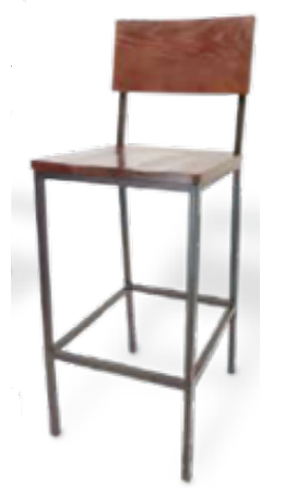 JustChair Manufacturing, M66830-FSC-BLK-GR3, Bar Stool, Indoor