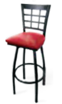 JustChair Manufacturing, M27130-SWL-BLK-PS-BVS, Bar Stool, Indoor