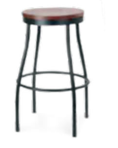 JustChair Manufacturing, M66830X-FSC-BLK-COM, Bar Stool, Indoor