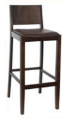 JustChair Manufacturing, W79030-PIB-BLK-BVS, Bar Stool, Indoor