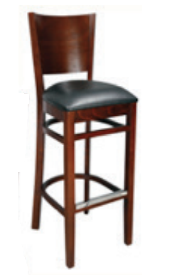 JustChair Manufacturing, W38830-PIB-POS-WAL-GR3, Bar Stool, Indoor