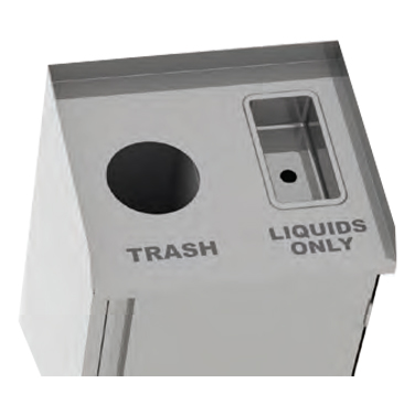 Lakeside Manufacturing, 3320, Recycling Receptacle / Container, Metal