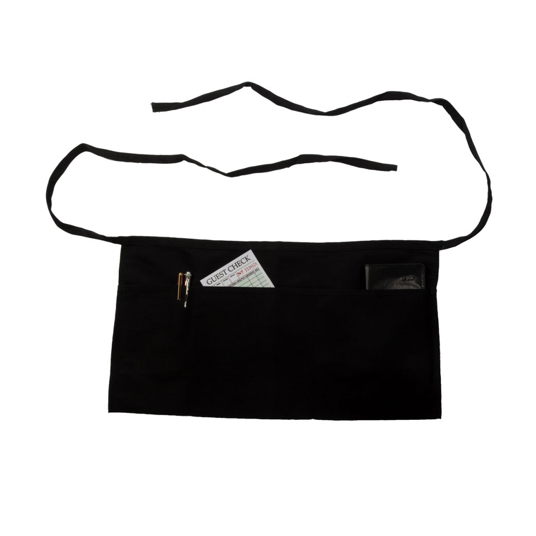 Libertyware, TXT-WABK, Waist Apron, Black, Poly Cotton